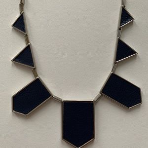 House of Harlow 1960 navy bib necklace.